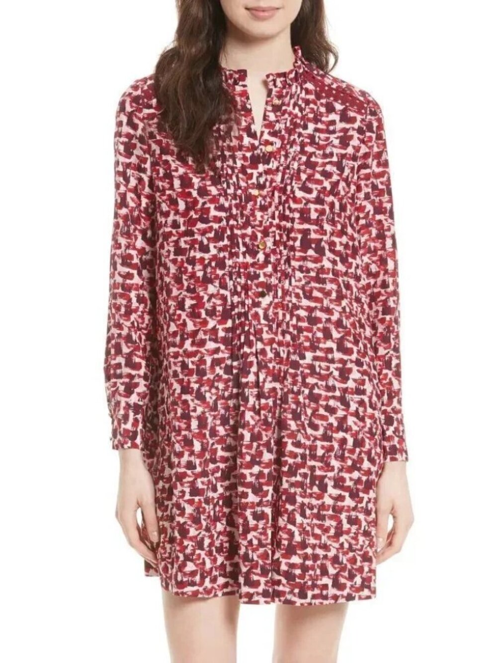 Kate Spade Printed Silk Swing Dress